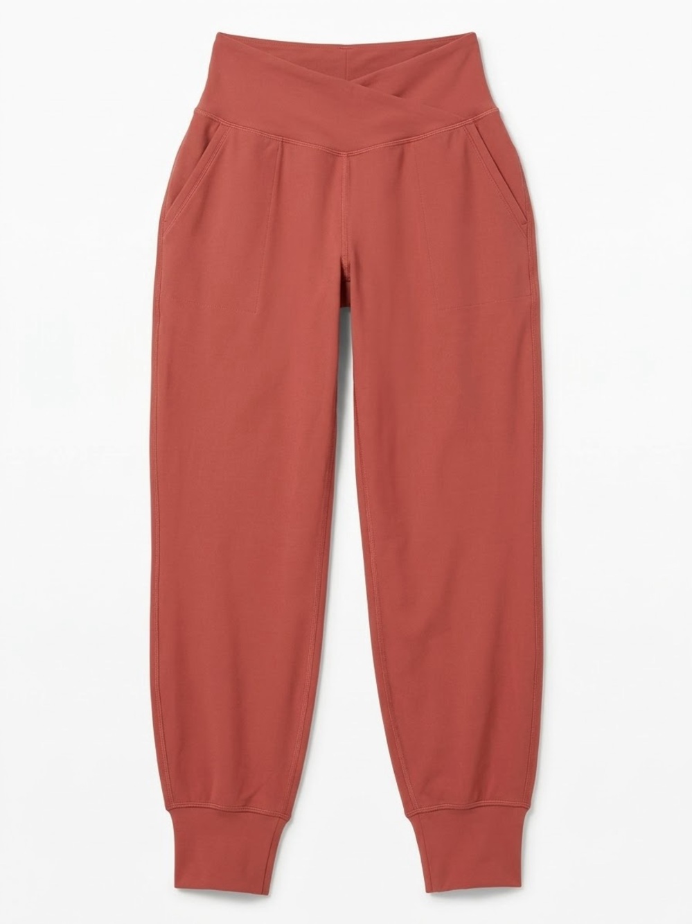 Old Navy Active Powersoft Crossover Joggers Rust Terracotta S Petite